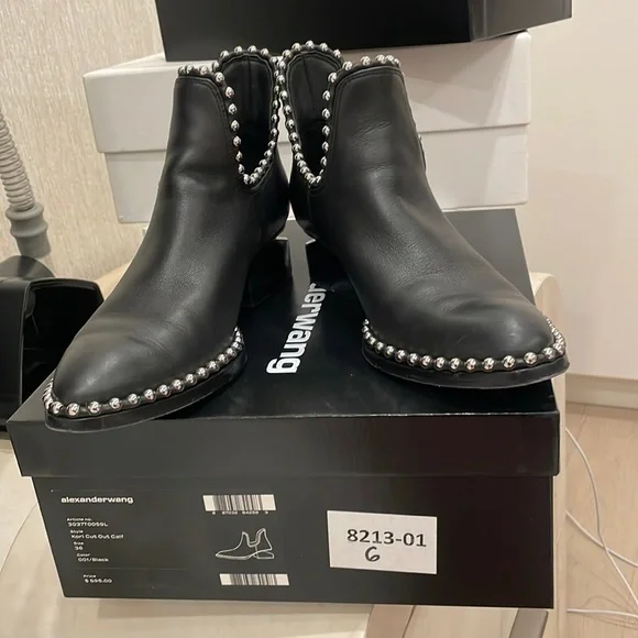 ALEXANDER WANG KORI CUT OUT CALF BOOTS